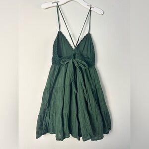 Aerie Dark Green Backless Dress